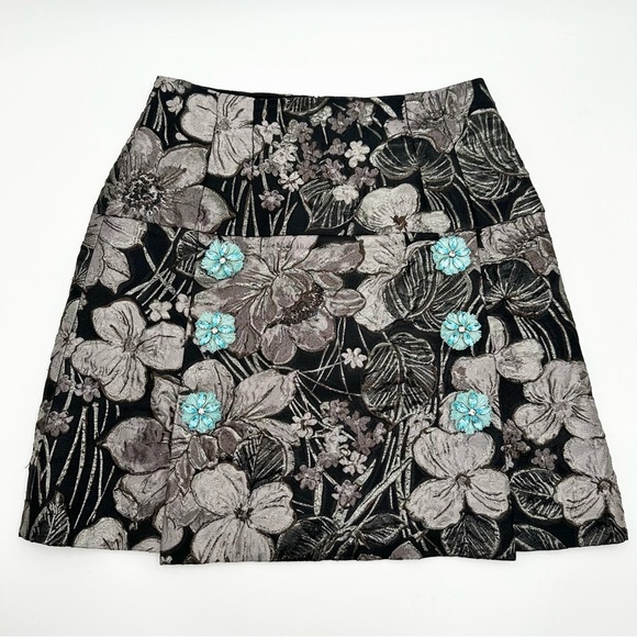 Dolce & Gabbana Dresses & Skirts - DOLCE & GABBANA Floral Brocade Mini Skirt, Gray